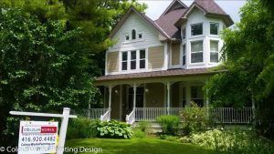 white and brown house