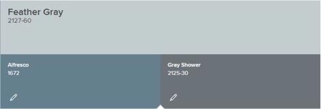 feather gray alfresco and gray shower colour swatches