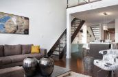 two silver ceramic vases in modern living room