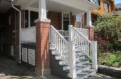 white and gray porch