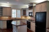 white kitchen with island