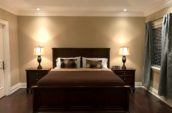 brown wooden bed frames