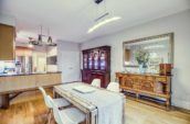 dining room with four chairs around table